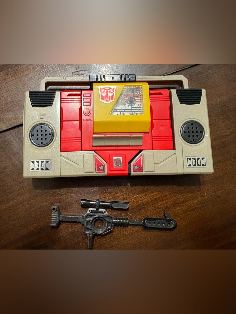 Vintage 80s Transformers Autobot Cassette Player Takara Hasbro